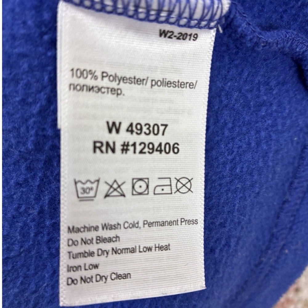 Gorpcore Royal Blue & Black Colorblock Fleece Softshell Jacket Size 16 - Picture 3 of 7
